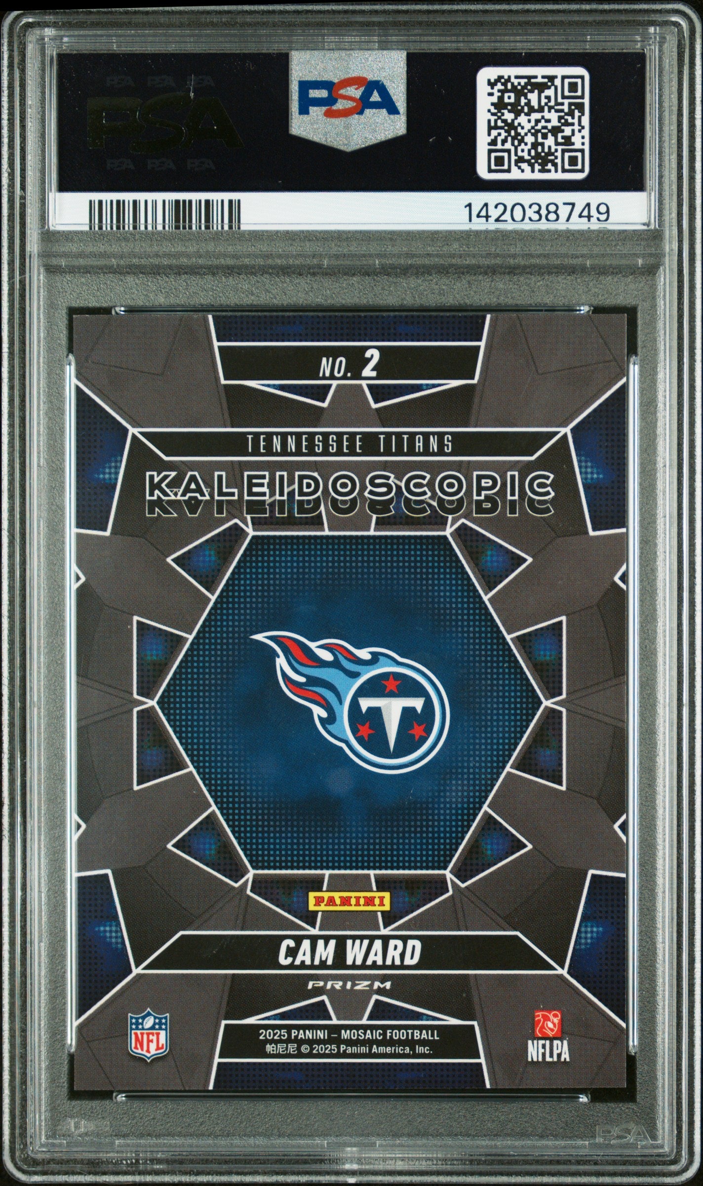 Cam Ward 2025 Mosaic Kaleidoscopic #2 PSA 10 Gem Mint