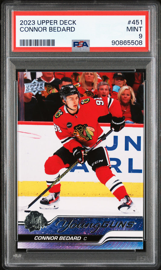 Connor Bedard 2023 Upper Deck Rookie #451 PSA 9 Mint 5508