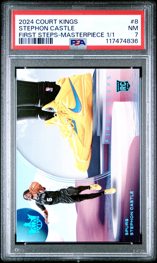 Stephon Caastle 2024 Court Kings First Steps MAsterpiece #1/1 PSA 7 Near Mint