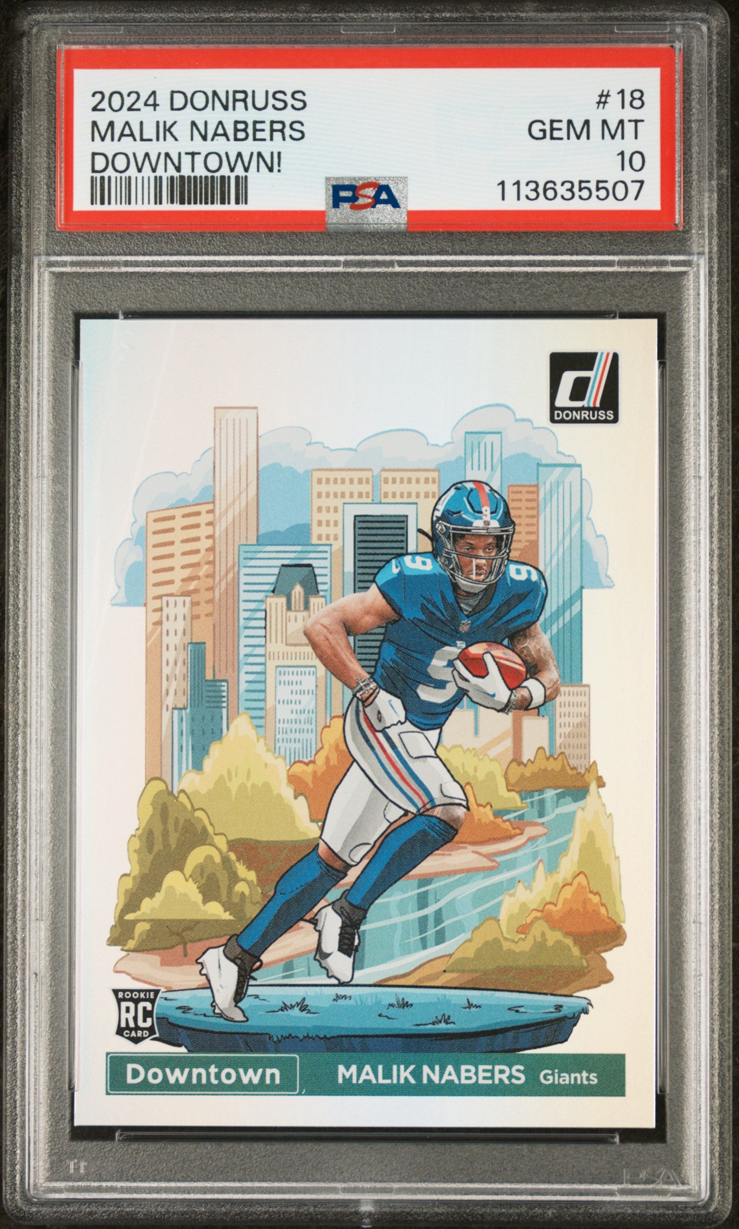 Malik Nabers 2024 Donruss Downtown PSA 10 Gem Mint