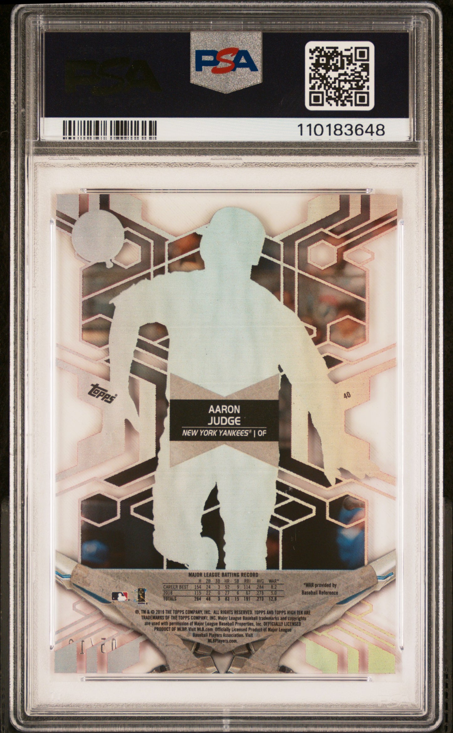 Aaron Judge 2019 Topps High Tek Red #6/10 PSA 10 Gem Mint