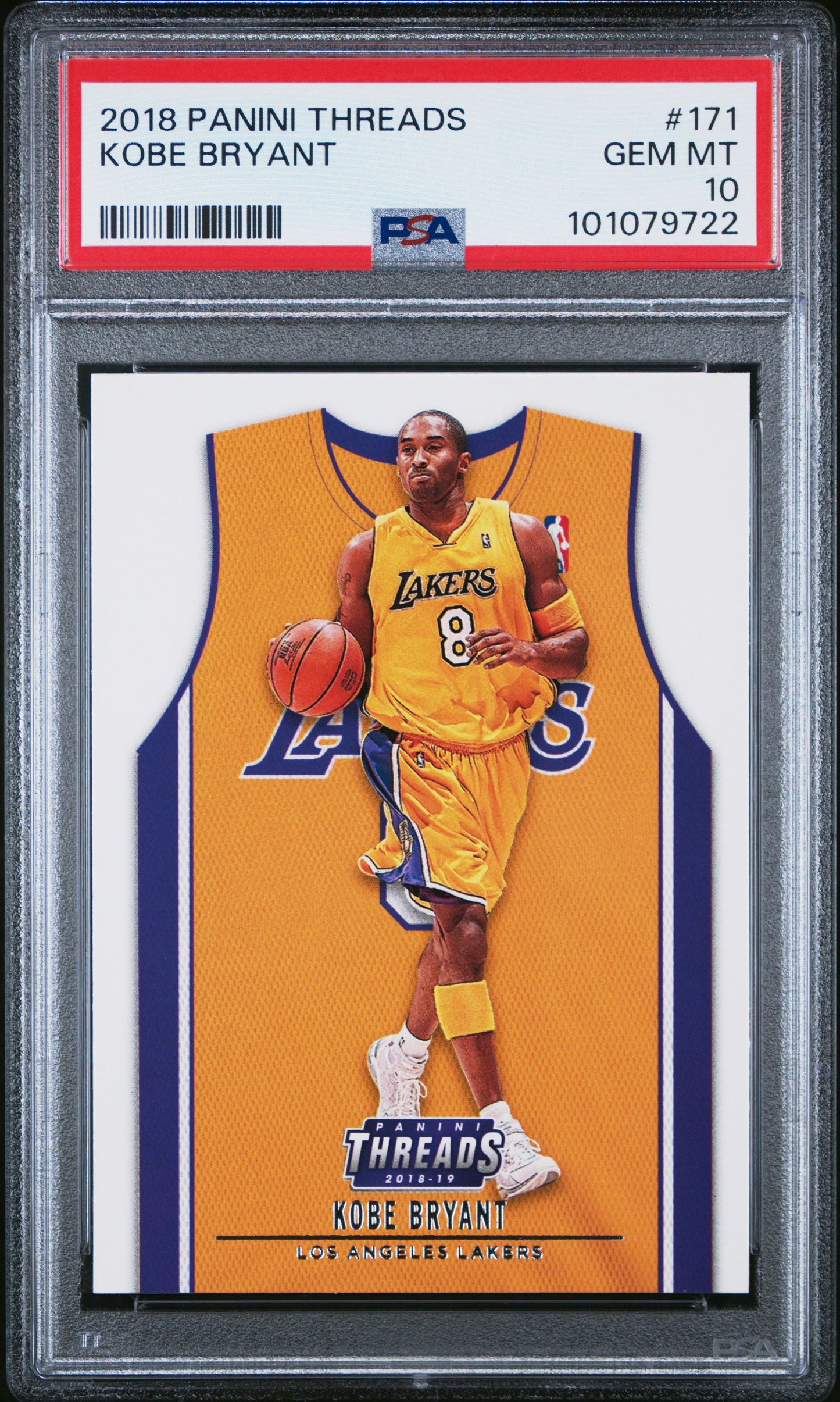Kobe Bryant 2018 Panini Threads #171 PSA 10 Gem Mint 9722
