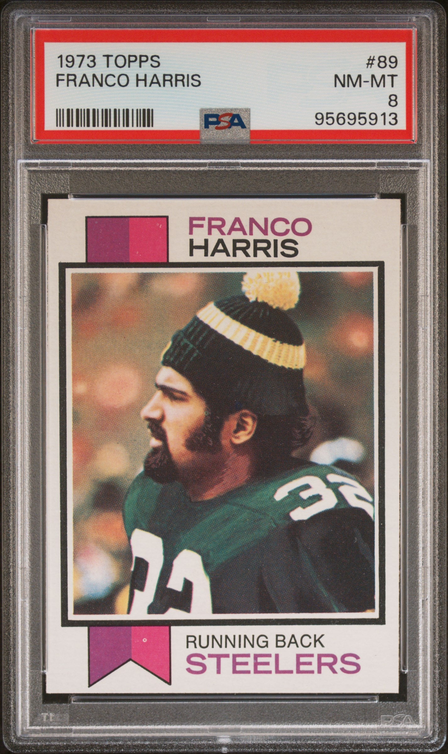 Franco Harris 1973 Topps Rookie #89 PSA 8 Nm-Mint