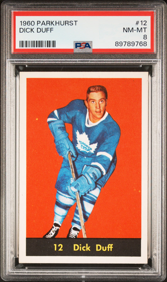 Dick Duff 1960 Parkhurst #12 PSA 8 Nm-Mint