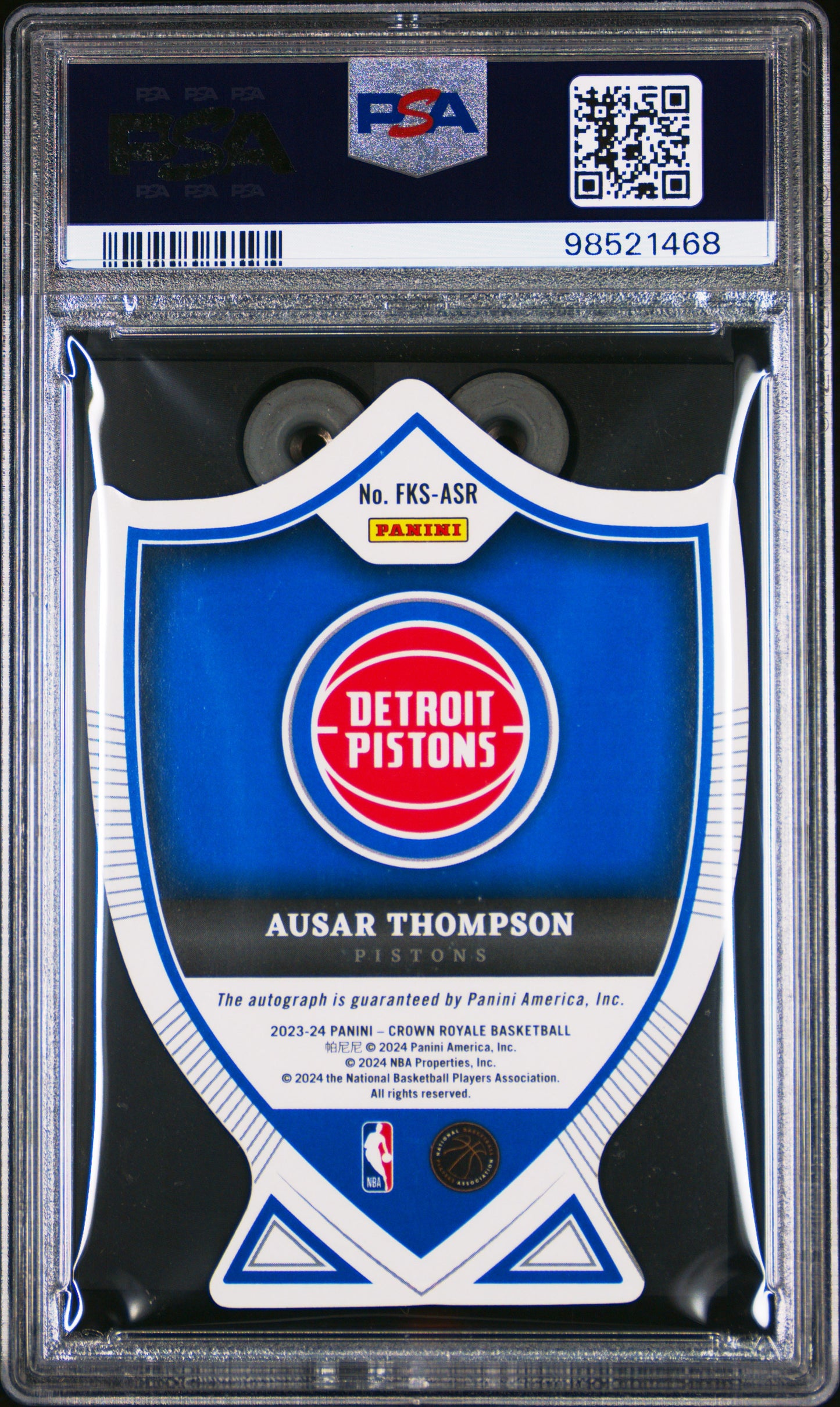 Ausar Thompson 2023 Panini Crown Royale Future Kings FOTL Auto #13/17 PSA 9 Mint