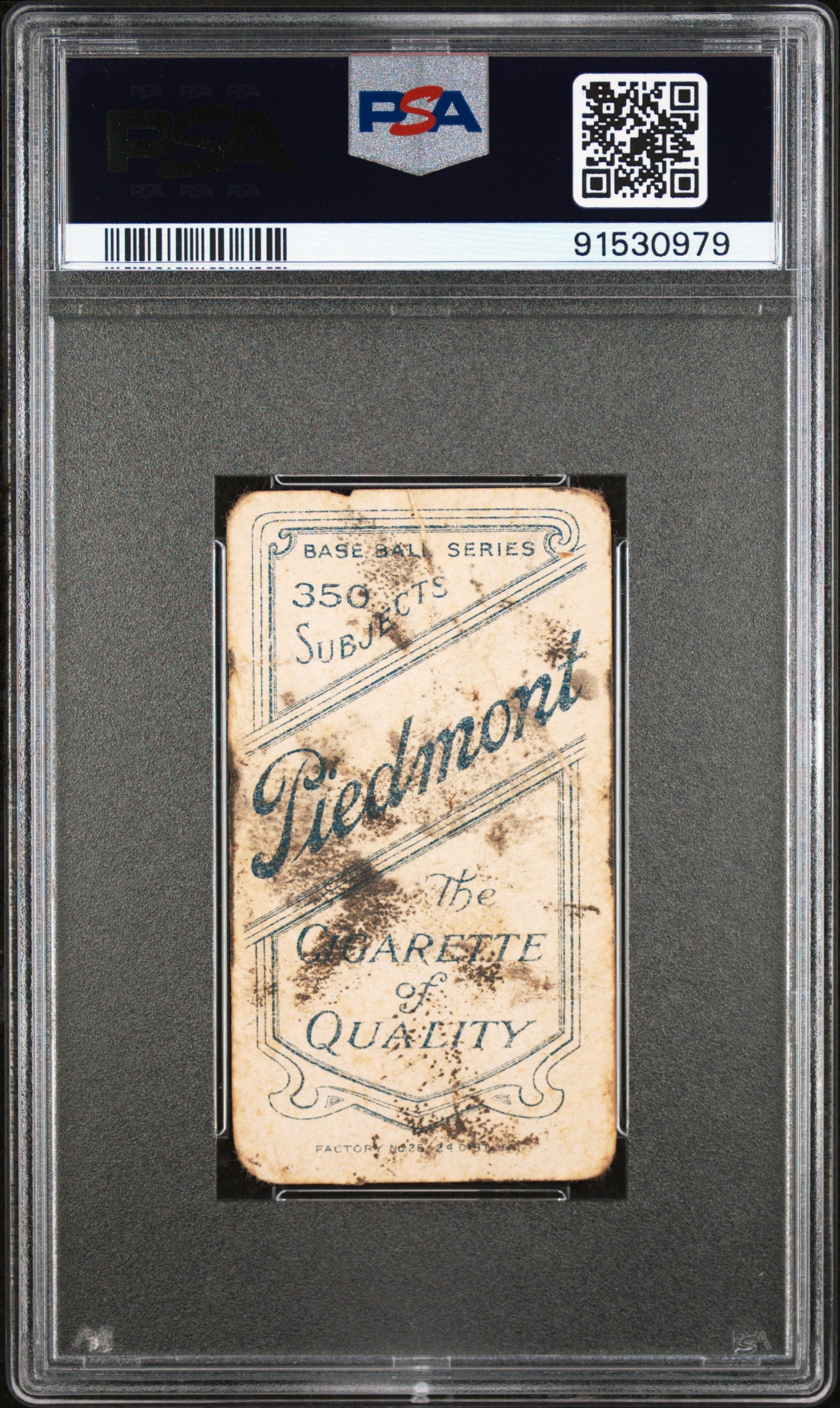Hunky Shaw 1909-11 T206 Piedmont 350 PSA 1 Poor