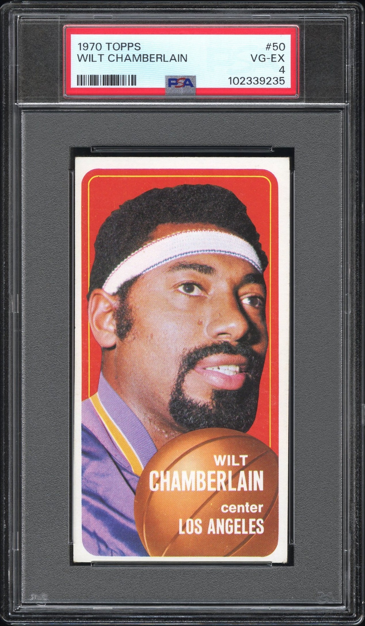Wilt Chamberlain 1970 Topps #50 PSA 4 Vg-Ex