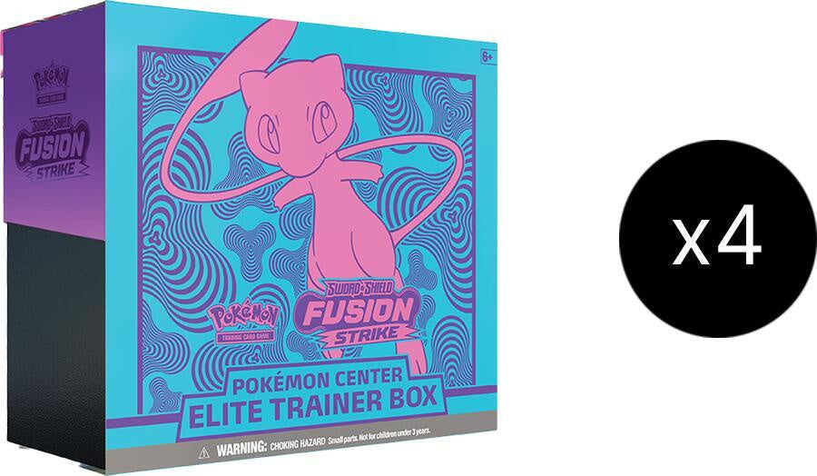 Pokemon Sword & Shield Fusion Strike Pokemon Center Elite Trainer 4-Box Case