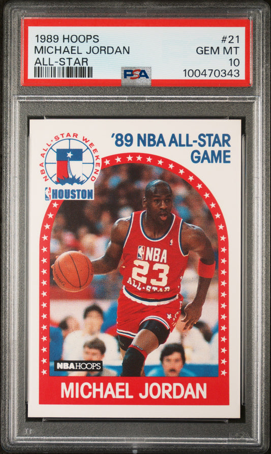 Michael Jordan 1989 Hoops All-Star #21 PSA 10 Gem Mint 0343