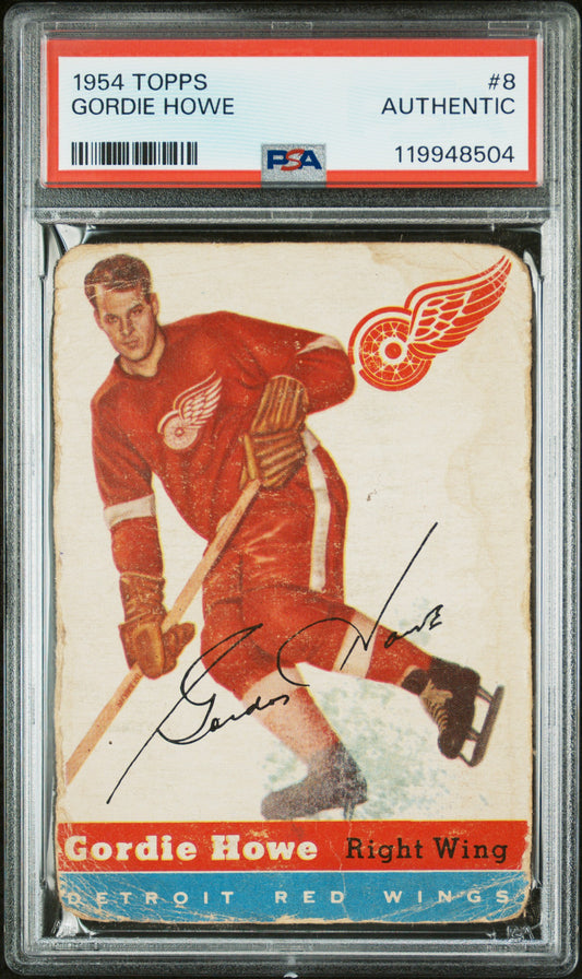 Gordie Howe 1954 Topps Rookie #8 PSA Authentic