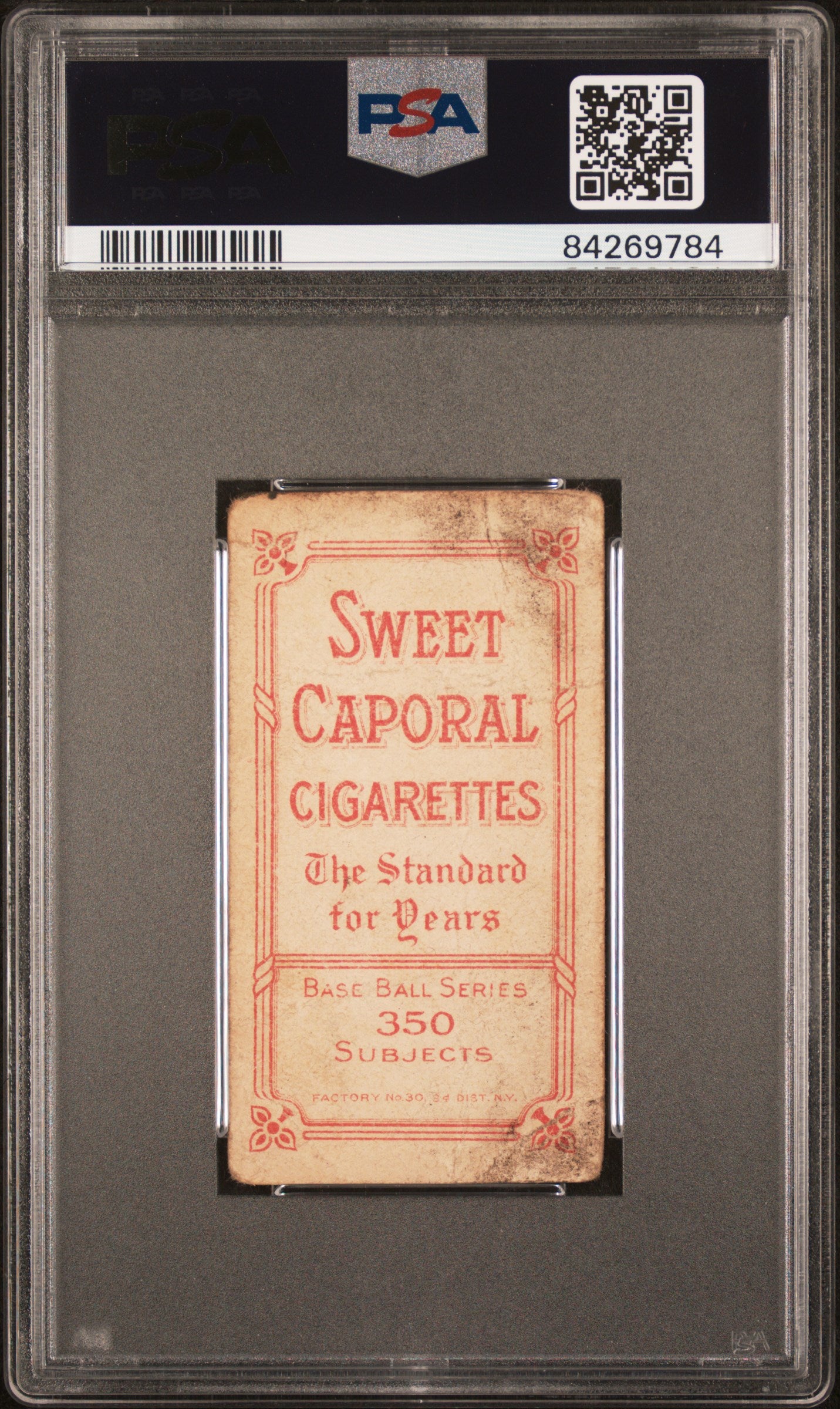 Fred Beck 1909-11 T206 Sweet Caporal 350/30 PSA 1 Poor