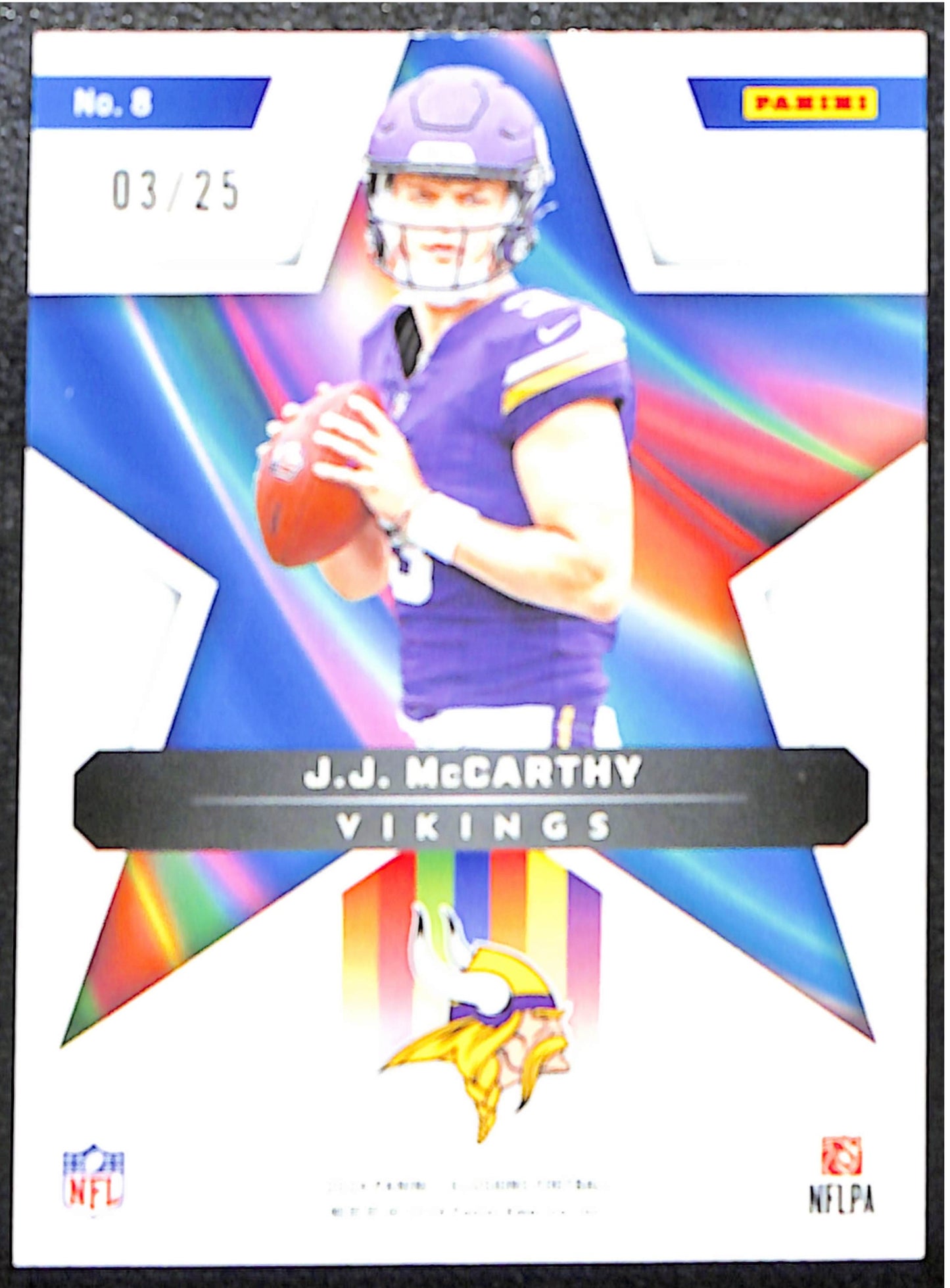 JJ McCarthy 2024 Panini Illusions Shining Stars Gold #3/25