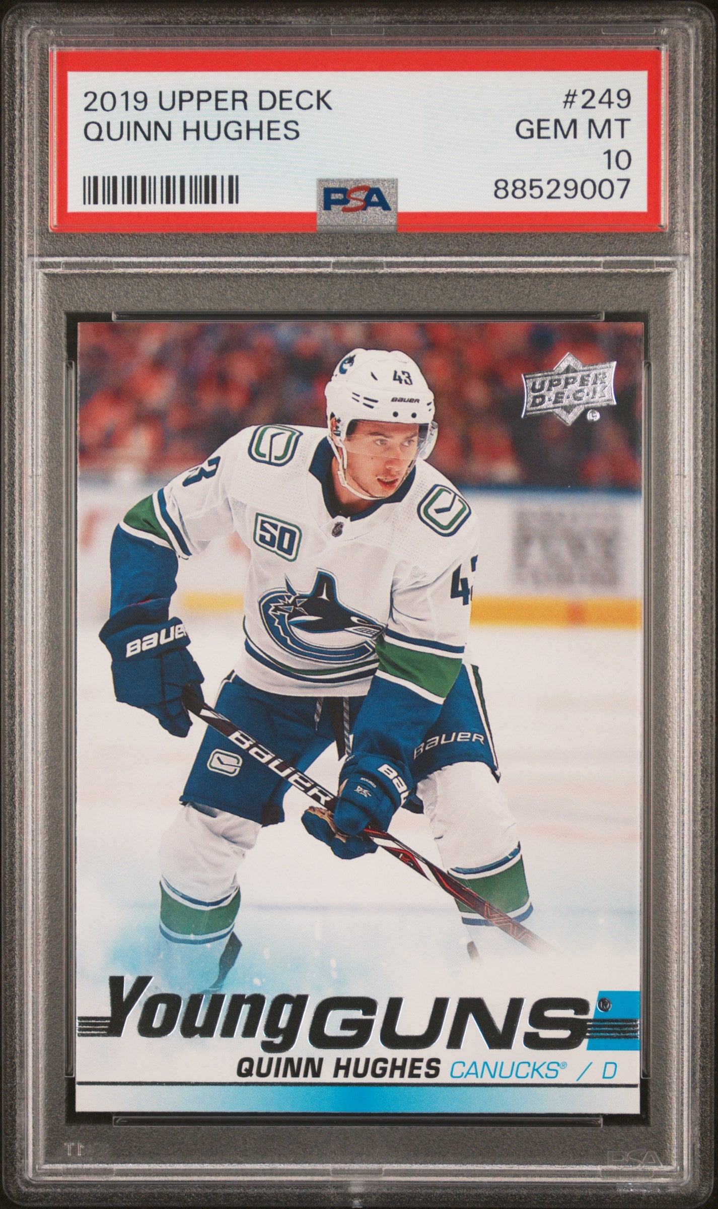 Quinn Hughes 2019 Upper Deck Rookie #249 PSA 10 Gem Mint 9007