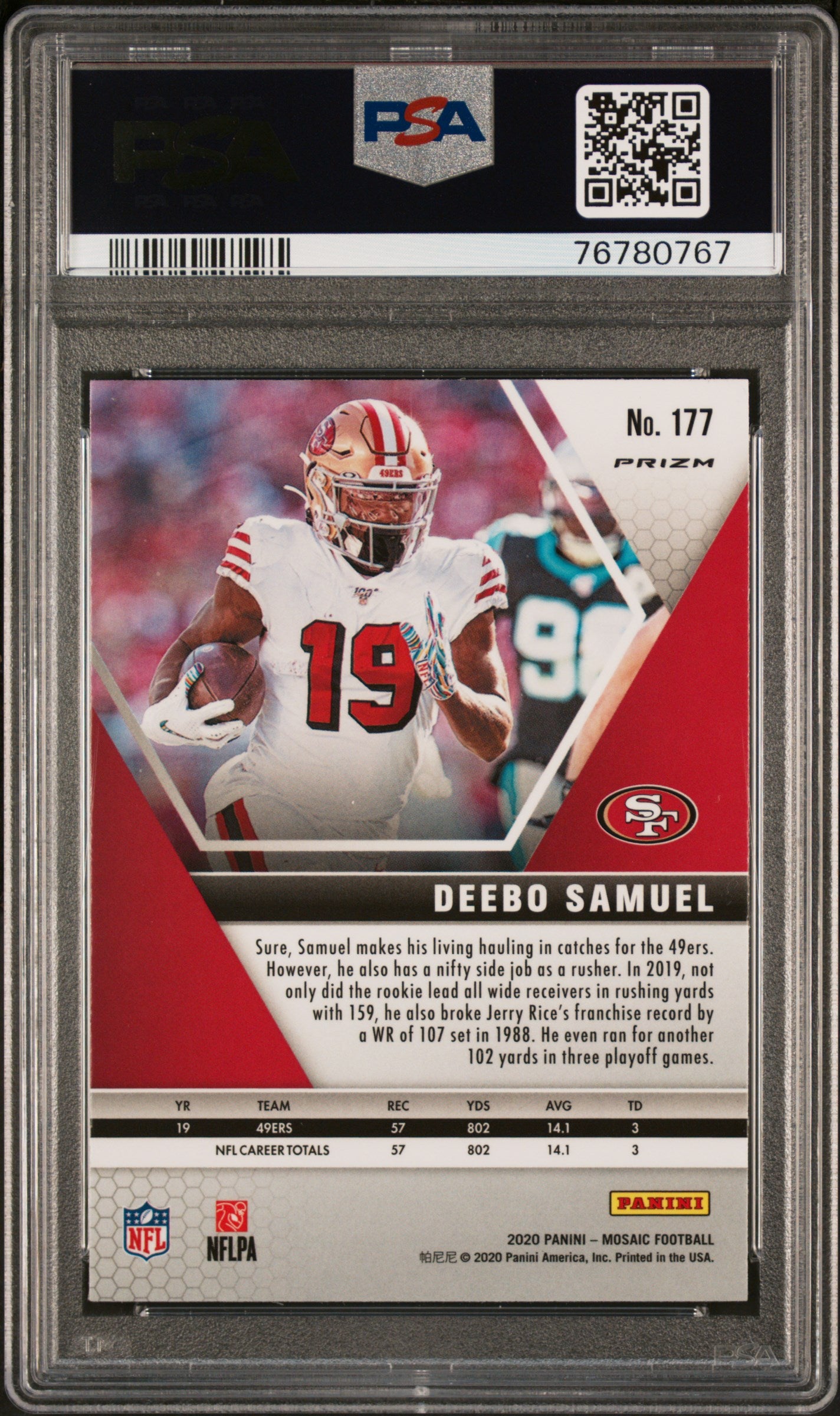 Deebo Samuel 2020 Panini Mosiac #177 Genesis PSA 10 Gem Mint