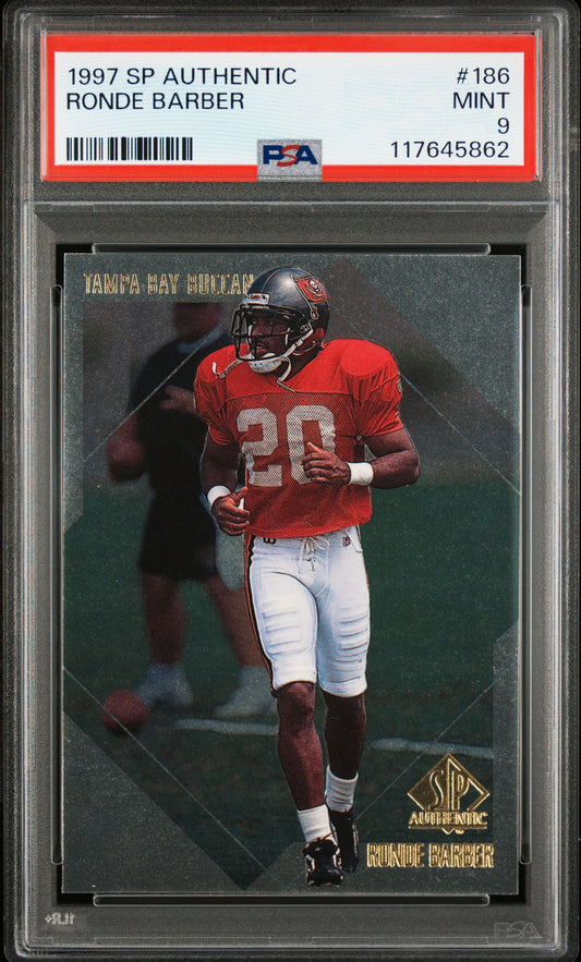 Ronde Barber 1997 Upper Deck SP Authentic Rookie #186 PSA 9 Mint