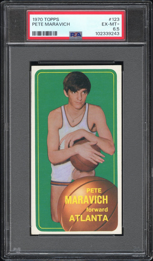 Pete Maravich 1970 Topps #123 Rookie PSA 6.5 Ex-Mt+