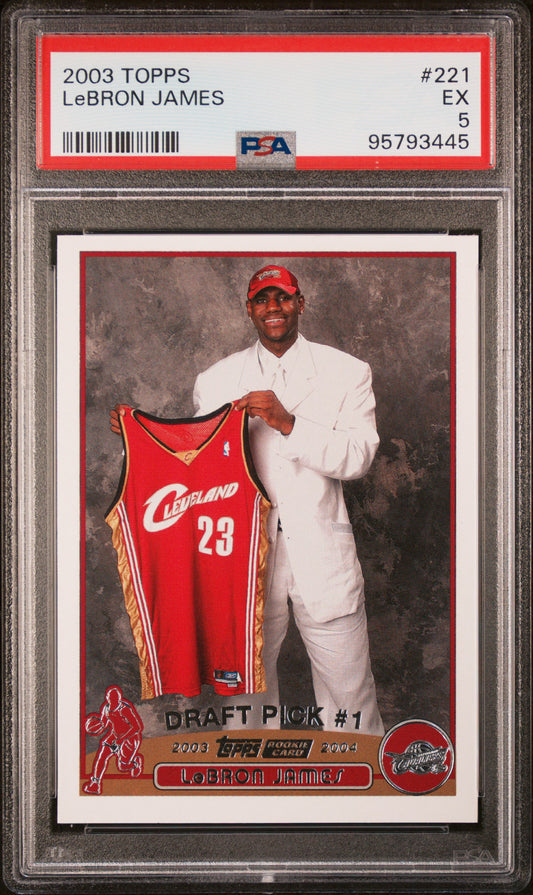 LeBron James 2003 Topps Rookie #221 PSA 5 EX 3445