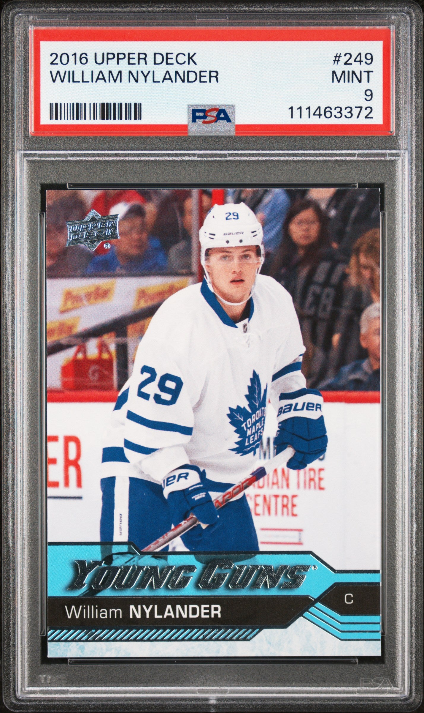 William Nylander 2016 Upper Deck Rookie #249 PSA 9 Mint