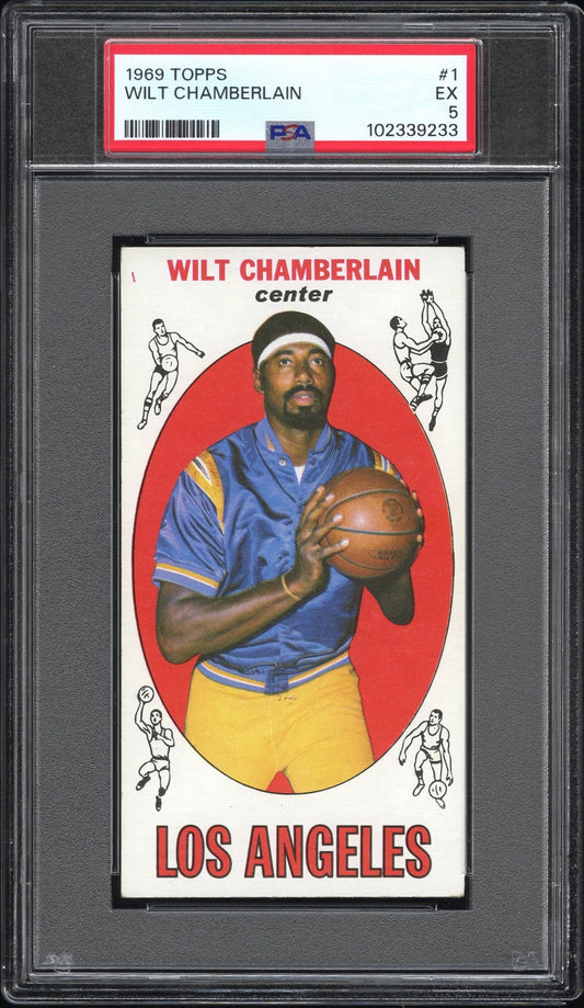 Wilt Chamberlain 1969 Topps #1 PSA 5 EX