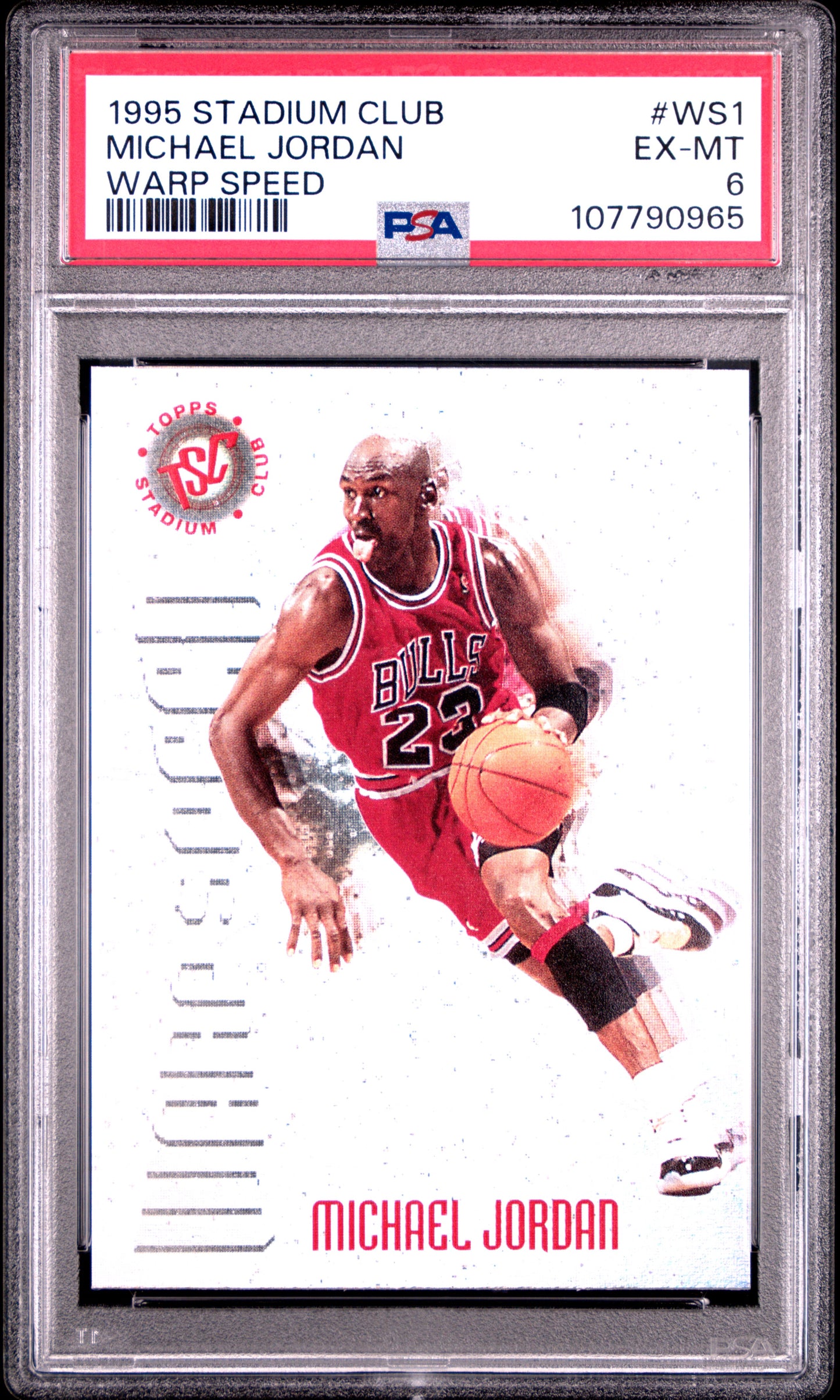 Michael Jordan 1995 Topps Stadium Club Warp Speed PSA 6 Ex-Mint