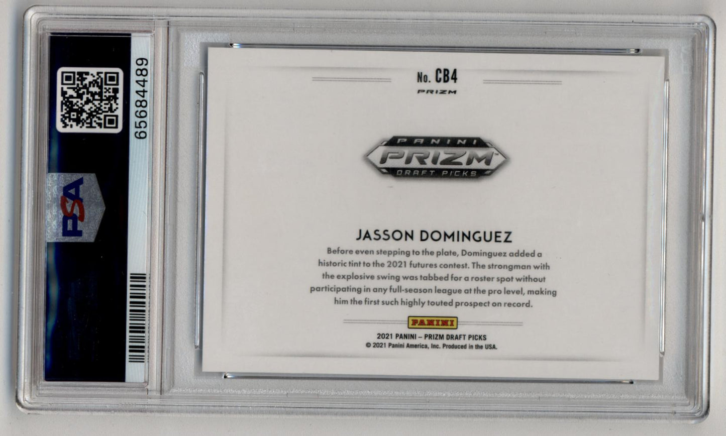 Jasson Dominguez 2021 Panini Prizm Draft Picks Color Blast #4 PSA 9 Mint