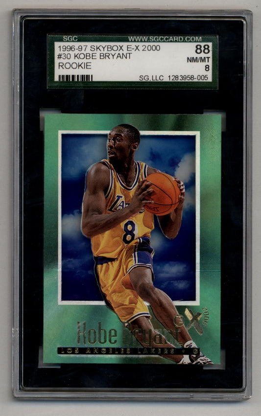 Kobe Bryant 1996-97 Skybox E-X2000 #30 Rookie SGC 8 Near Mint Mint