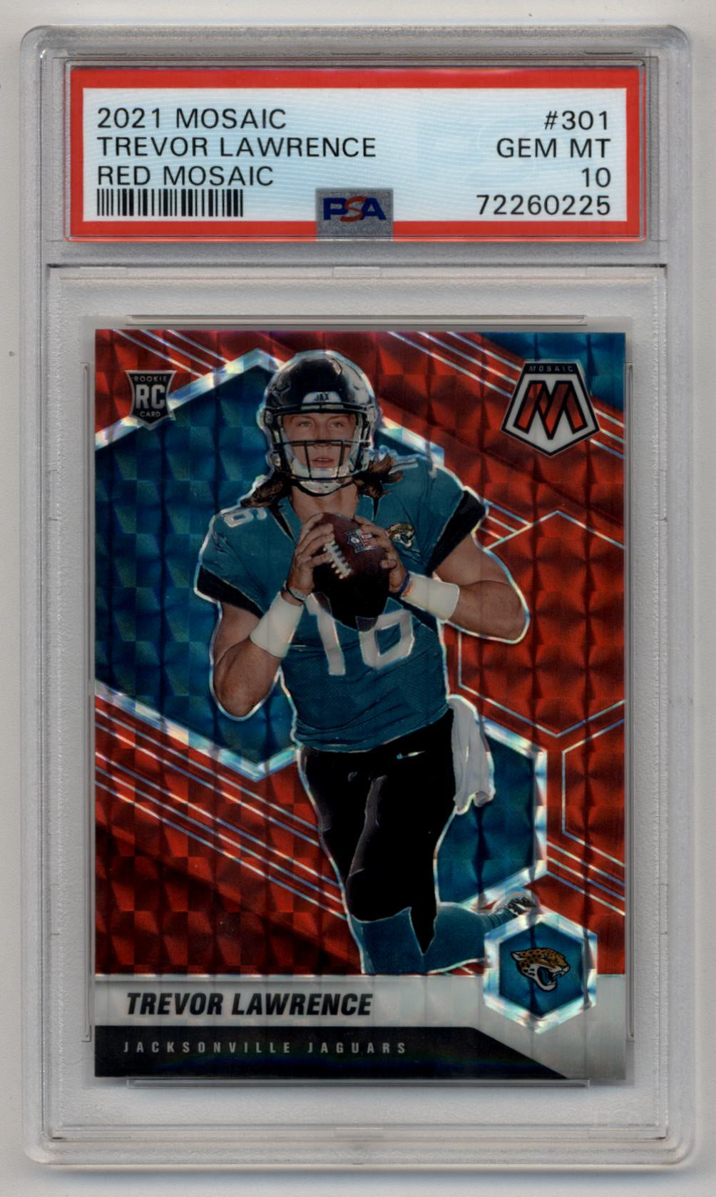 Trevor Lawrence 2021 Mosaic Red #301 PSA 10 Gem Mint