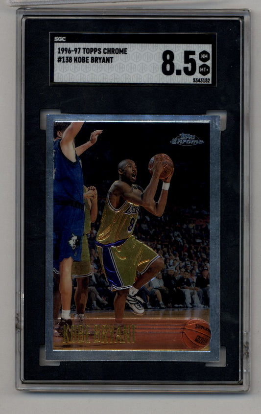 Kobe Bryant 1996-97 Topps Chrome Rookie #138 SGC 8.5 Near Mint Mint+