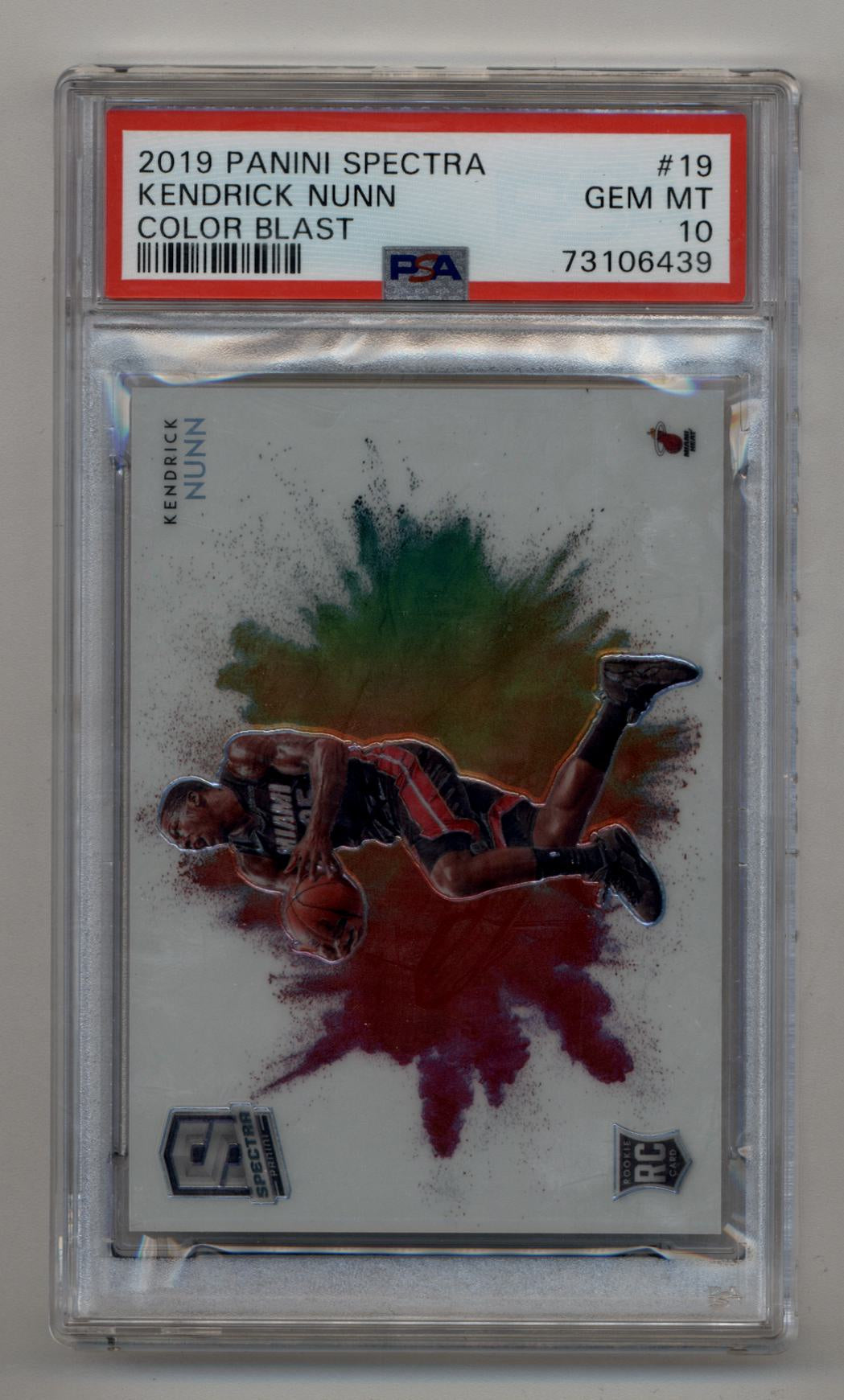 Kendrick Nunn 2019-20 Spectra Color Blast #19 PSA 10 Gem Mint