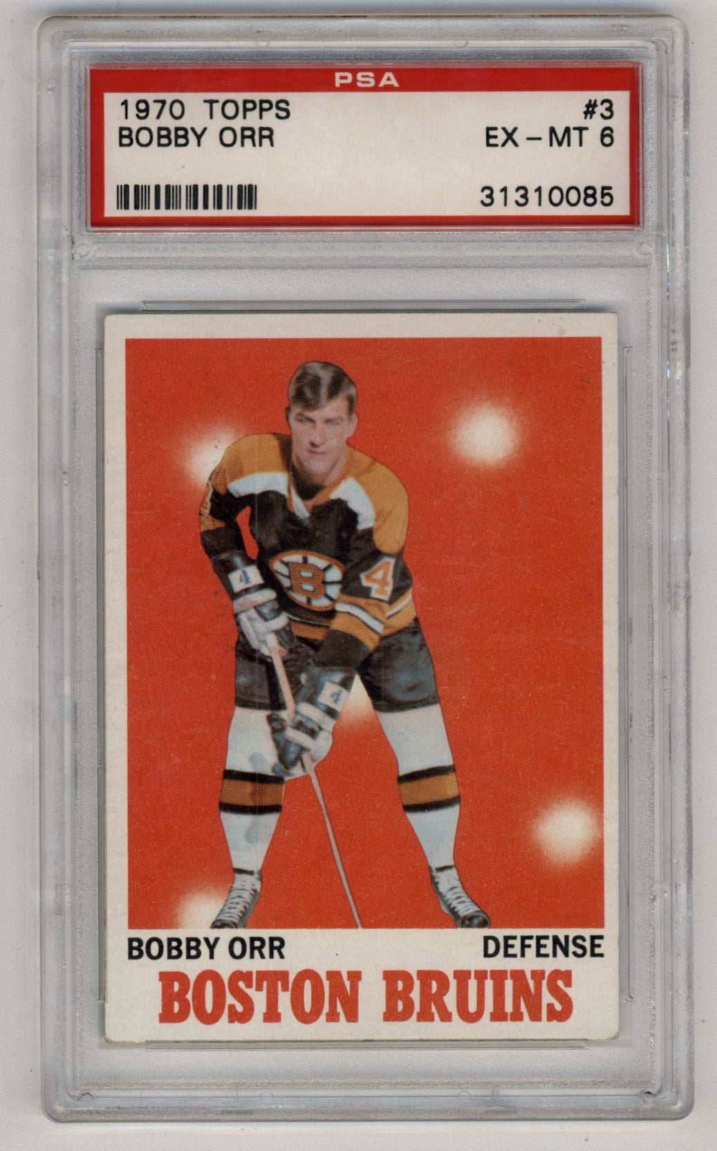 Bobby Orr 1970-71 Topps #3 PSA 6 Excellent-Mint