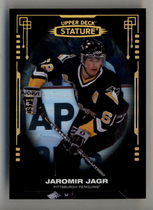 Jaromir Jagr 2021-22 Upper Deck Stature Black #52 09/15