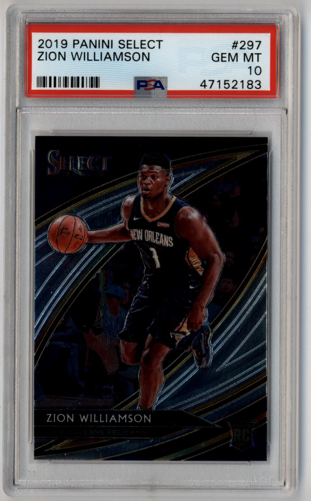 Zion Williamson 2019-20 Select Courtside Rookie #297 PSA 10 Gem Mint