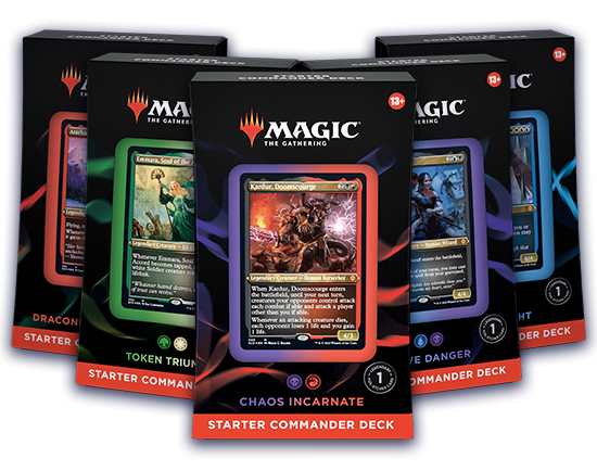 Magic The Gathering Starter Commander Deck - 5 Decks