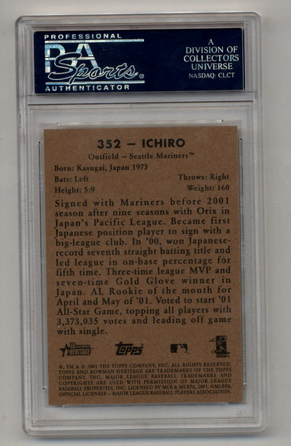 Ichiro Suzuki 2001 Bowman Heritage #352 PSA 10 Gem Mint