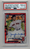 Jeremy Wu-Yelland 2021 Bowman Chrome Sapphire Edition Red Auto 4/5 PSA 10 Gem Mint