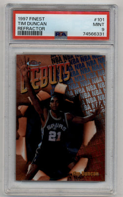 Tim Duncan 1997-98 Finest Refractor #101 PSA 9 Mint 6331