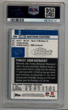 Matthew Stafford 2009 Finest Blue Refractor #100 238/429 PSA 10 Gem Mint