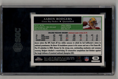 Aaron Rodgers 2005 Topps Chrome #190 SGC 9 Mint