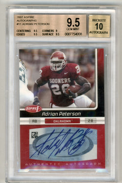 Adrian Peterson 2007 SAGE Aspire Auto BGS 9.5 Auto 10