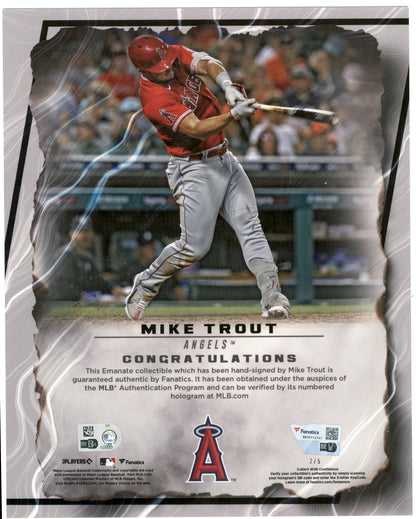 Mike Trout  2024 Fanatics Under Wraps Emanate Photo Red  2/5  Fanatics Authentication #NB38114147
