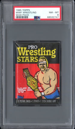 1985 Topps WWF Wrestling Unopened Pack PSA 8 Nm-Mint 2747