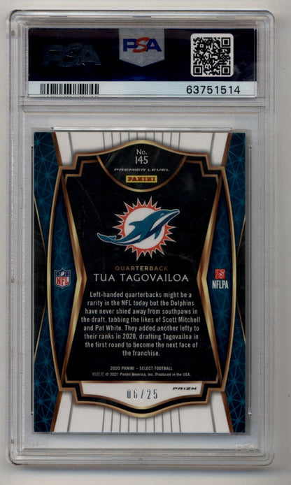 Tua Tagovailoa 2020 Select Blue Disco 06/25 PSA 10 Gem Mint