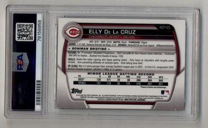 Elly De La Cruz 2023 Bowman Chrome Mega Box Gold Refractor 08/50 PSA 10 Gem Mint
