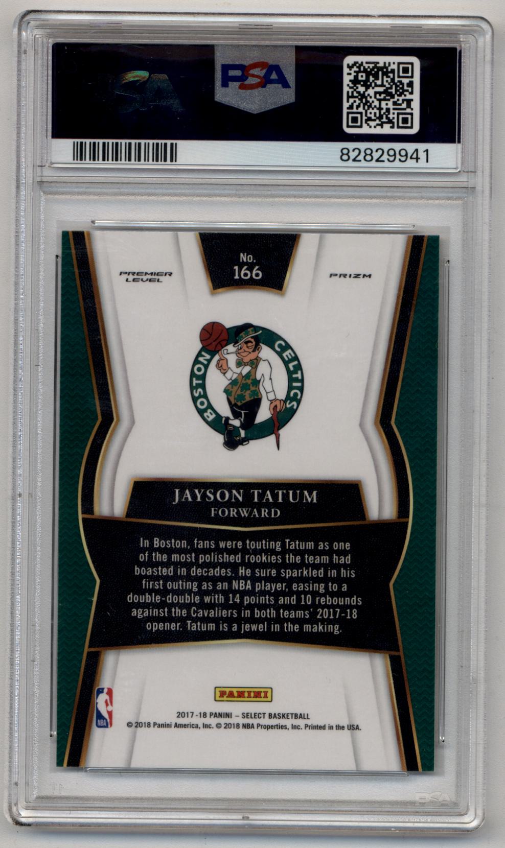 Jayson Tatum 2017-18 Select Scope #166 PSA 10 Gem Mint