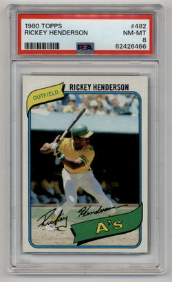 Rickey Henderson 1980 Topps #482 PSA 8 Near Mint-Mint 6466