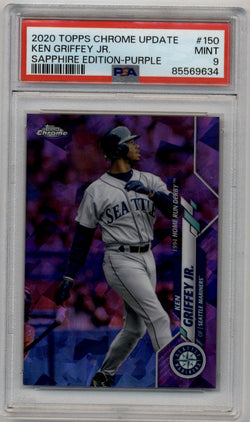 Ken Griffey Jr 2020 Topps Chrome Update Sapphire Edition Purple 10/10 PSA 9 Mint