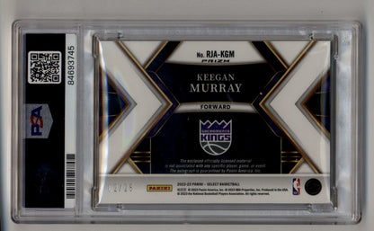 Keegan Murray 2022-23 Select Rookie Jersey Auto Tie-Dye 02/25 PSA 9 Mint Auto 10