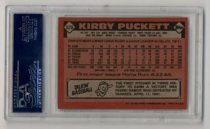 Kirby Puckett 1986 Topps #329 PSA 10 Gem Mint 2683