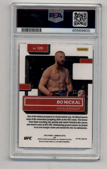 Bo Nickal 2023 Donruss Optic UFC Gold 01/10 PSA 10 Gem Mint