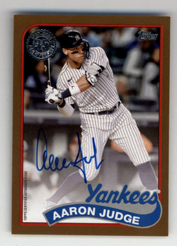 Aaron Judge 2024 Topps 1989 Gold Auto 09/50